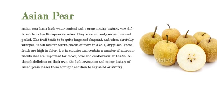 Asian pear nutrition facts