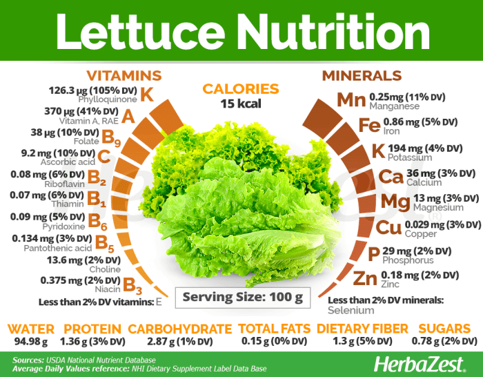 Butter lettuce nutrition facts